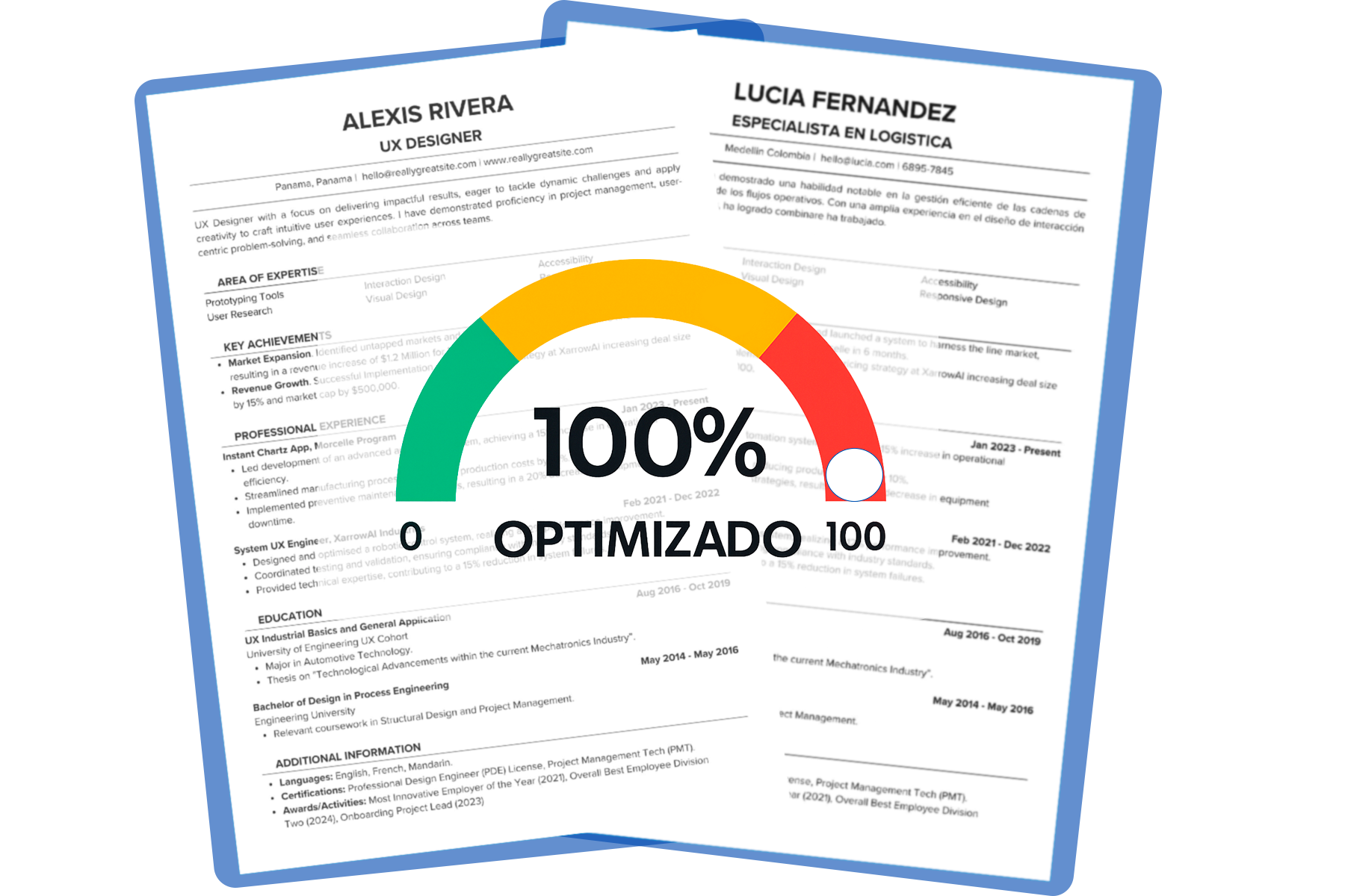 CV optimizado para ATS con diseño profesional